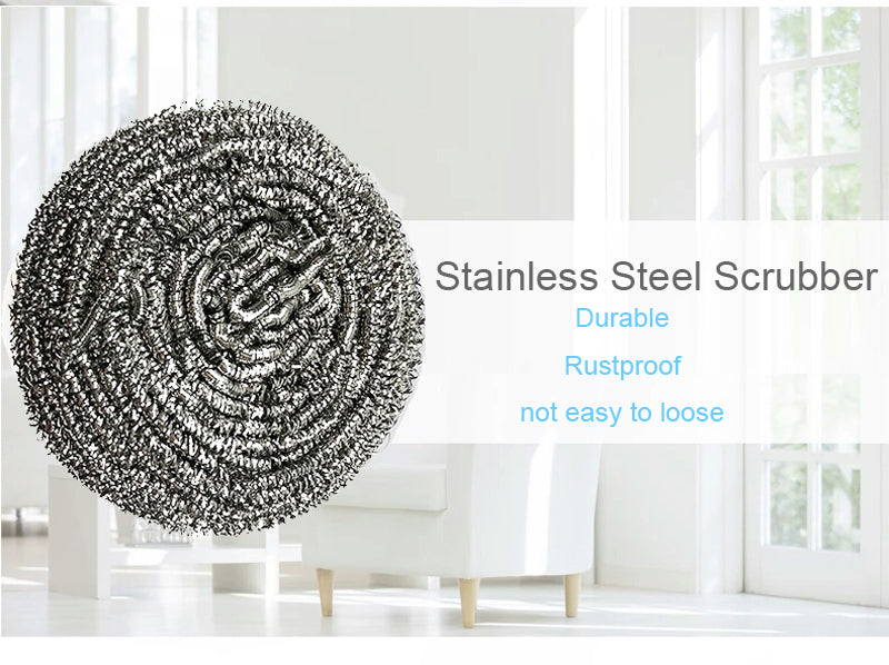 Round Shape Stainless Steel Scrubber (Pack of 6) - view 3