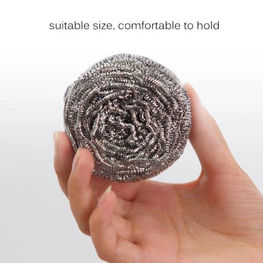 Round Shape Stainless Steel Scrubber (Pack of 6) - view 6