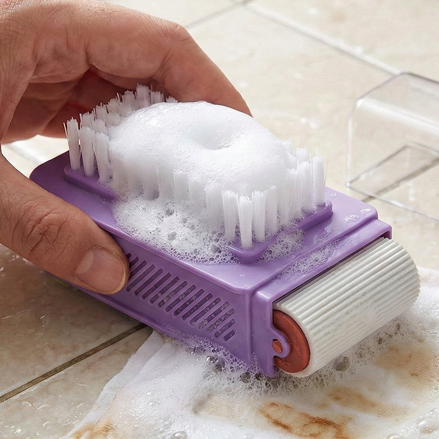 Multi Functional Big Cleaning Brush with Roller and Scrubber (1 Pc)