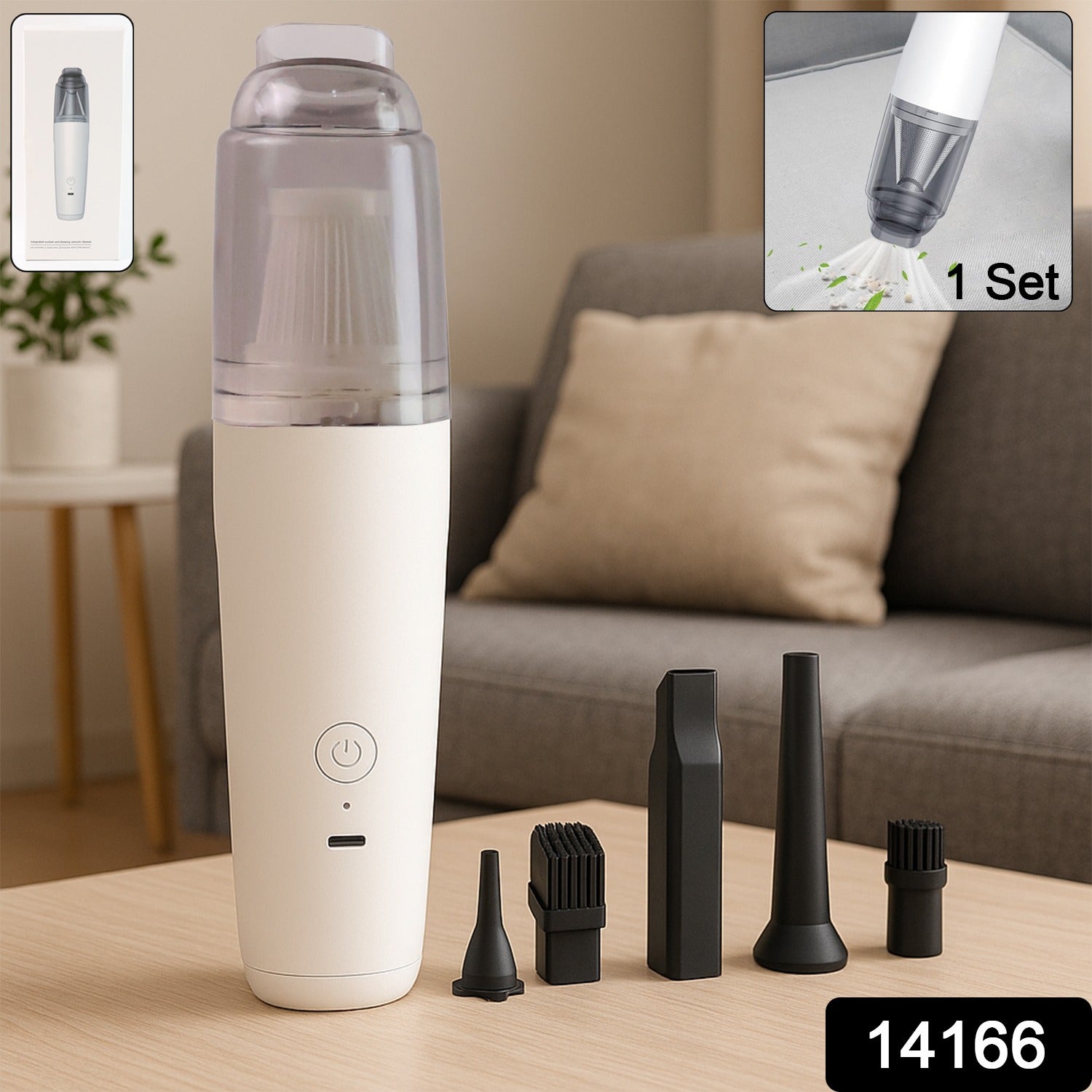 Multipurpose Cordless Rechargeable Mini Handheld Vacuum Cleaner Set - view 2
