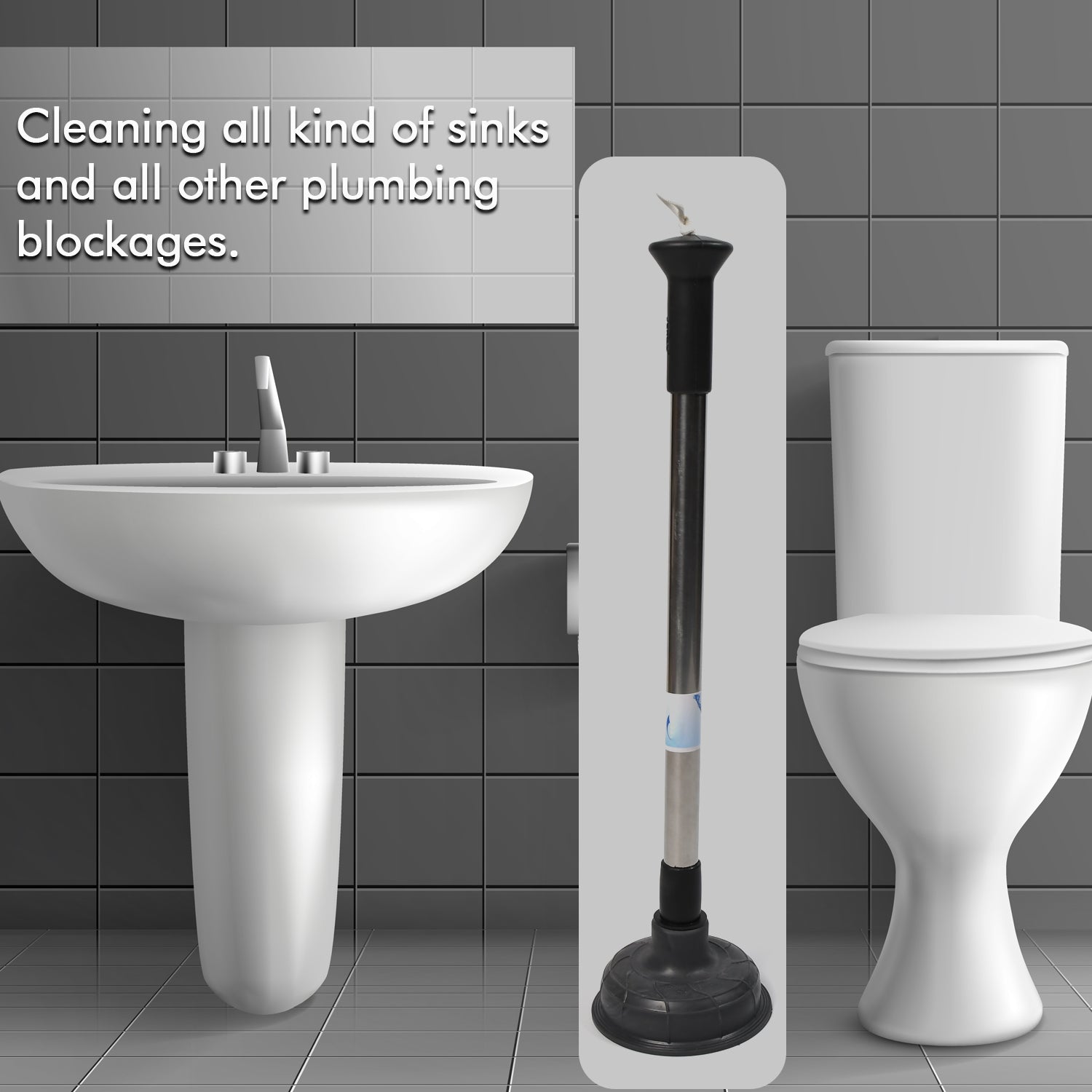 Drain Unblocker Pump for Kitchen, Sink & Toilet Cleaning - view 5