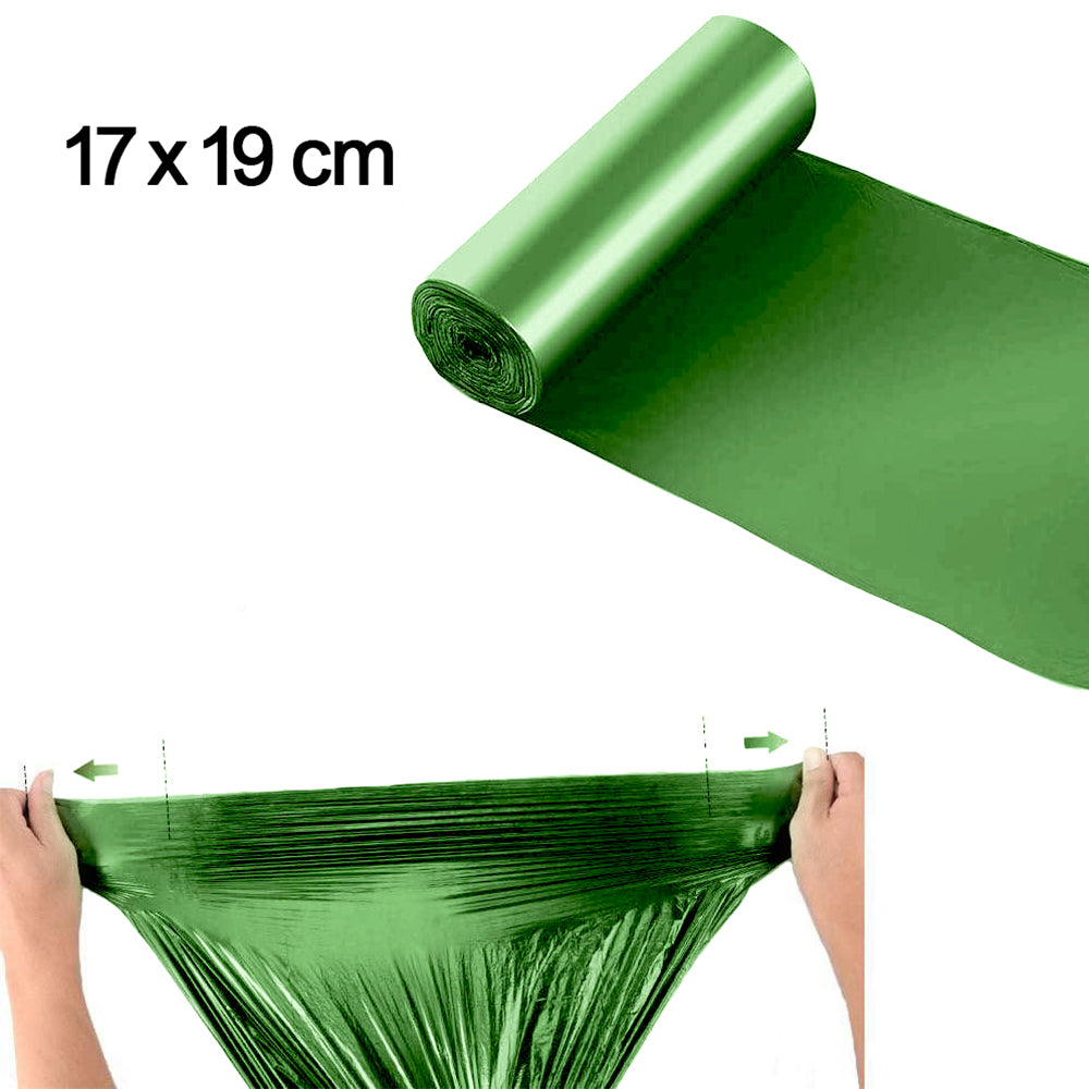 Green Compostable Corn Starch Garbage Bags (17" x 19") - view 4