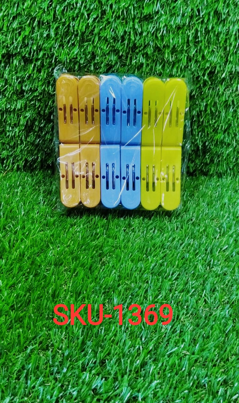 Plastic Cloth Double Pin Clips for cloth Dying cloth (multicolour) (Pack of 12) - view 6