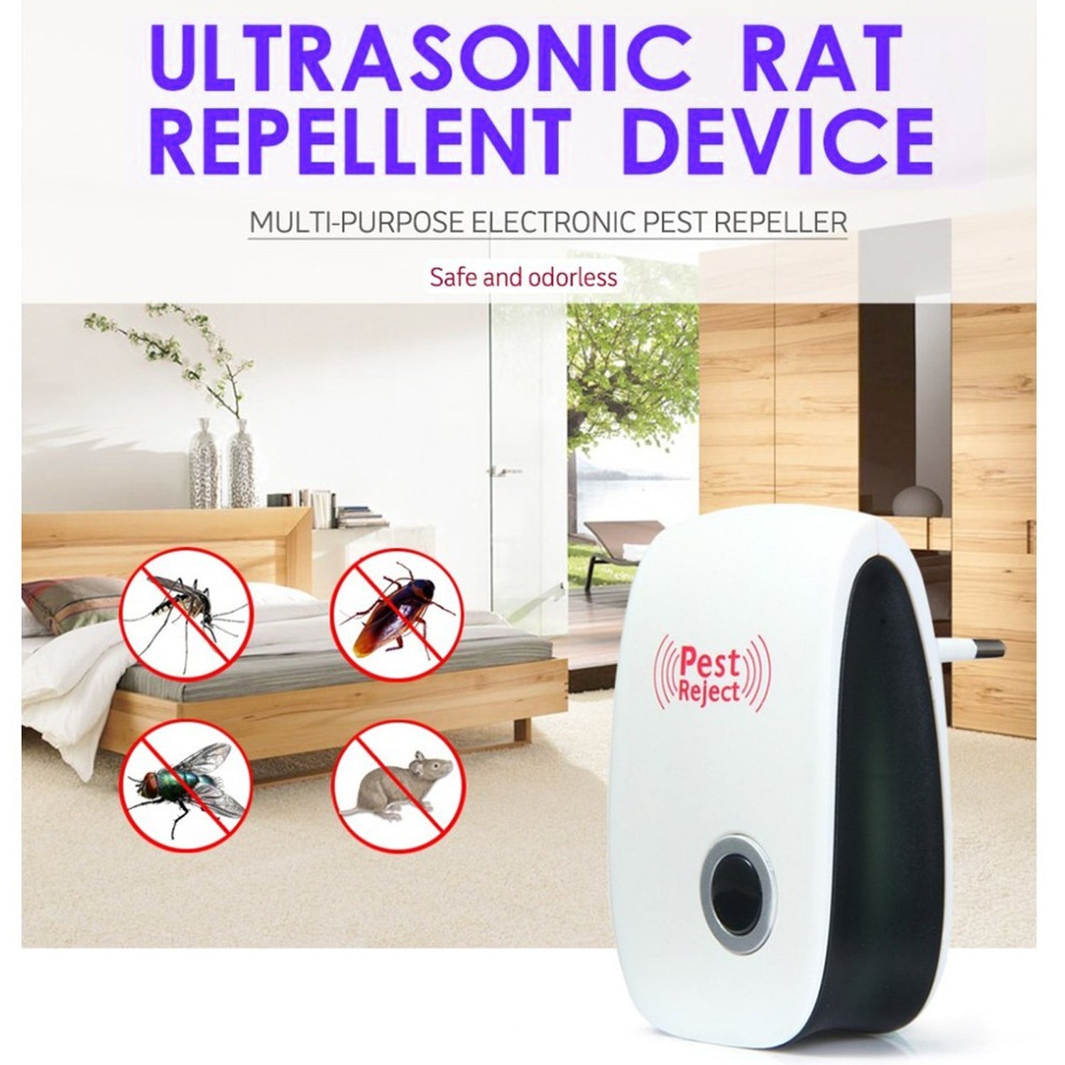 Ultrasonic Pest Repeller to Repel Rats, Cockroach, Mosquito, Home Pest & Rodent - view 7