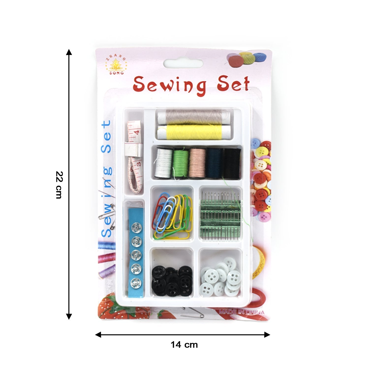 62 Pc Sewing Set used for sewing of clothes and fabrics including all home purposes - view 5