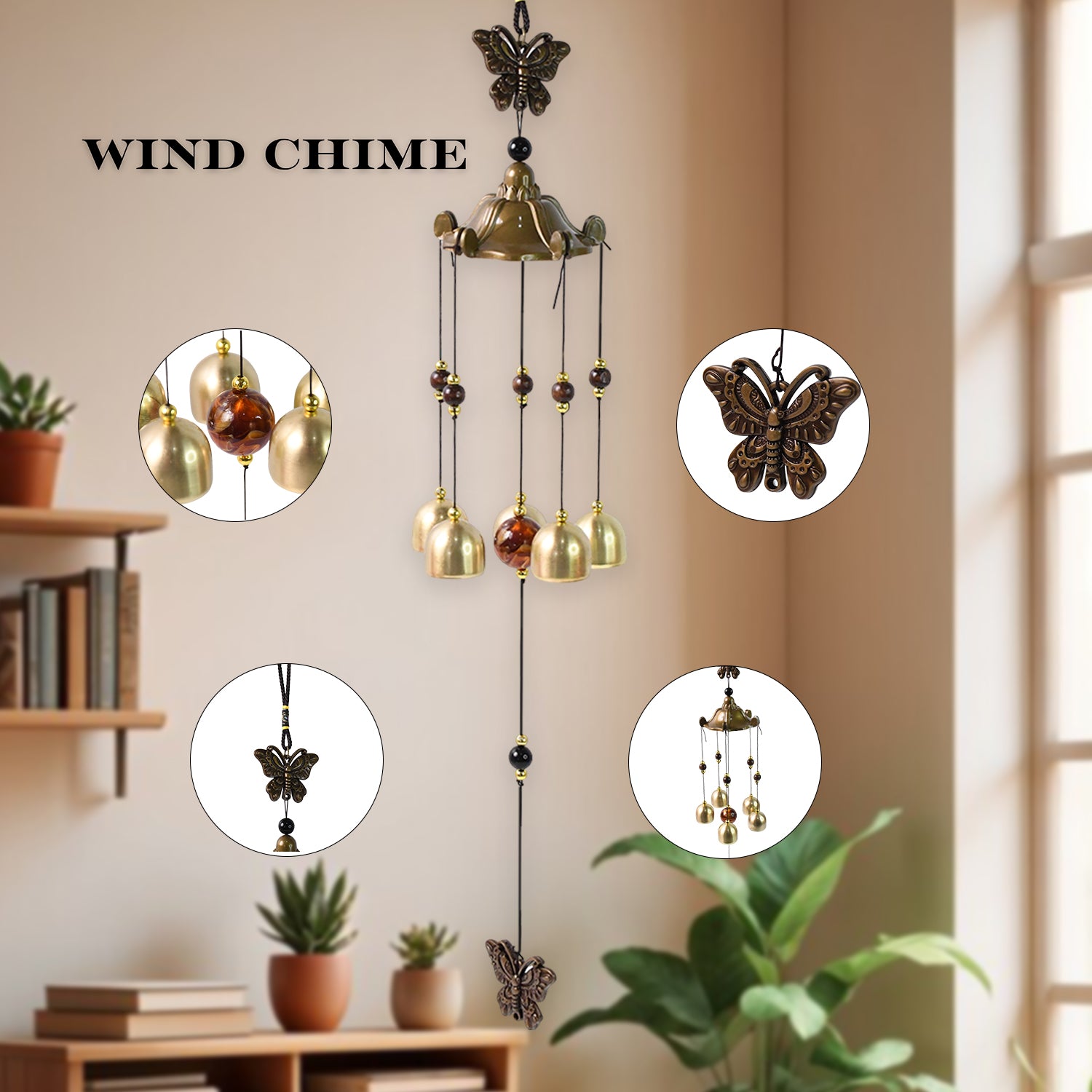 Decorative Wind Bell Chimes Outdoor Hanging (1 Pc) - view 3