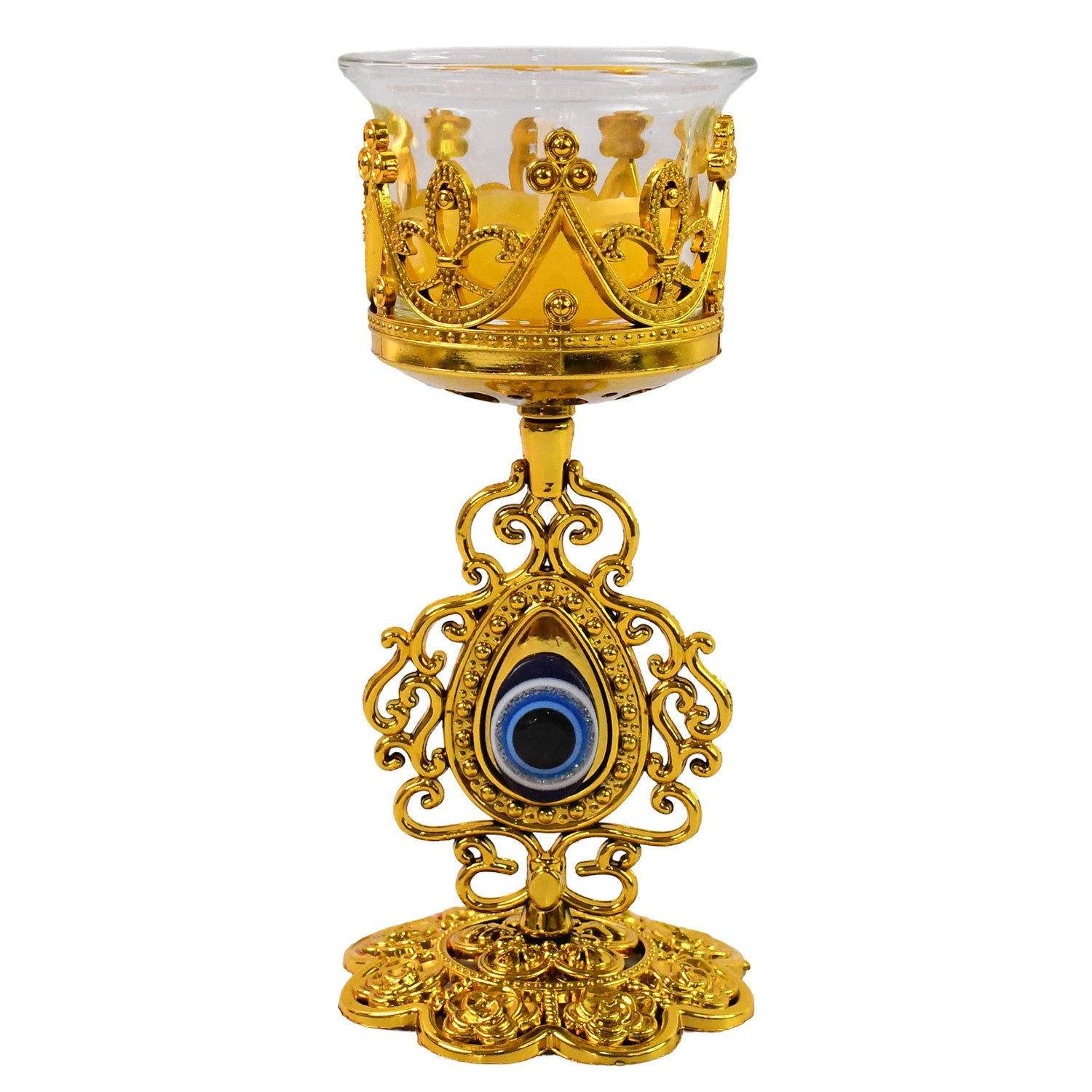 Flower Diwali Candle Holder with Plastic Stand , Diwali(1 Set) - view 5