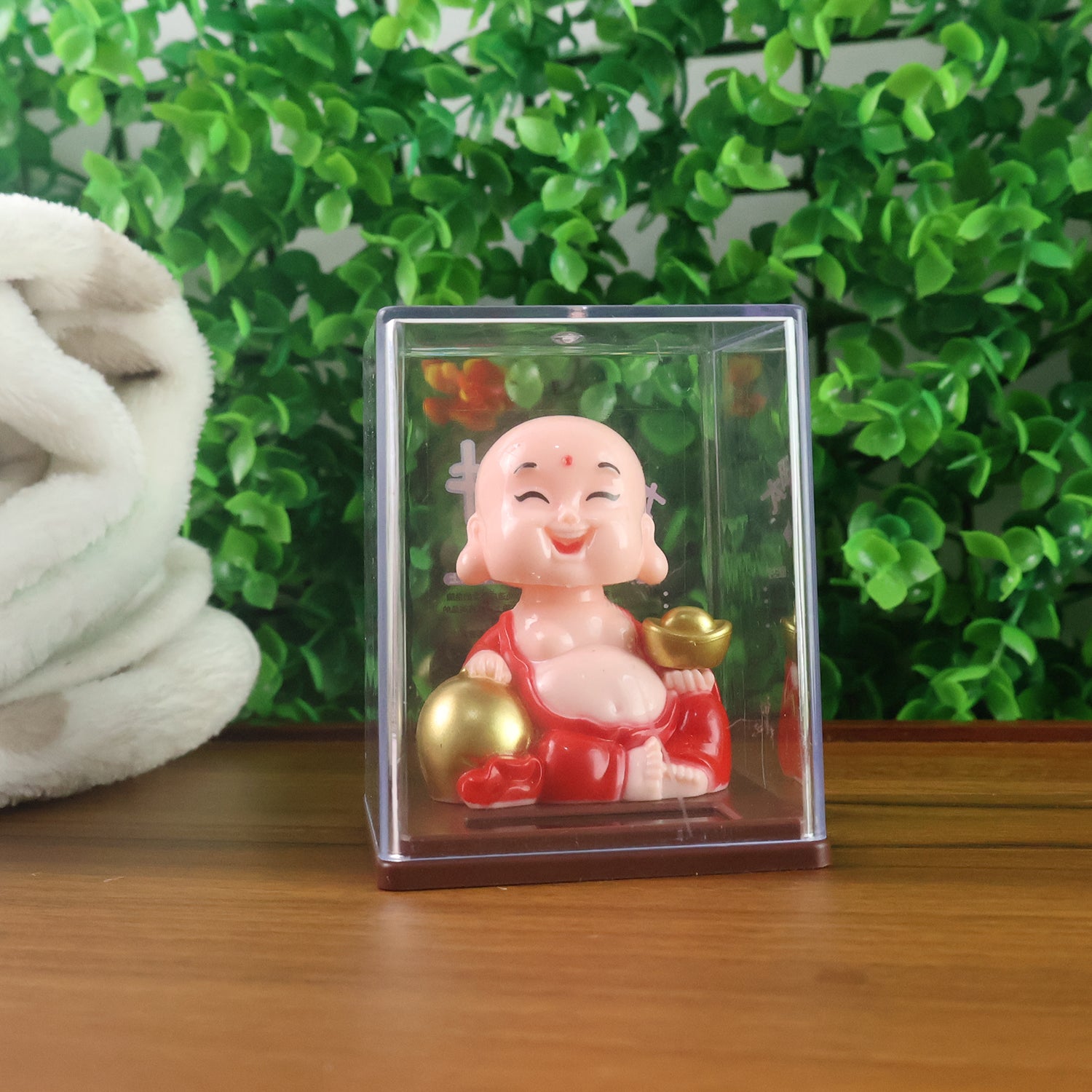 Solar Power Moving Head Buddha Statue Car Ornament (1 Pc / Mix Color) - view 3