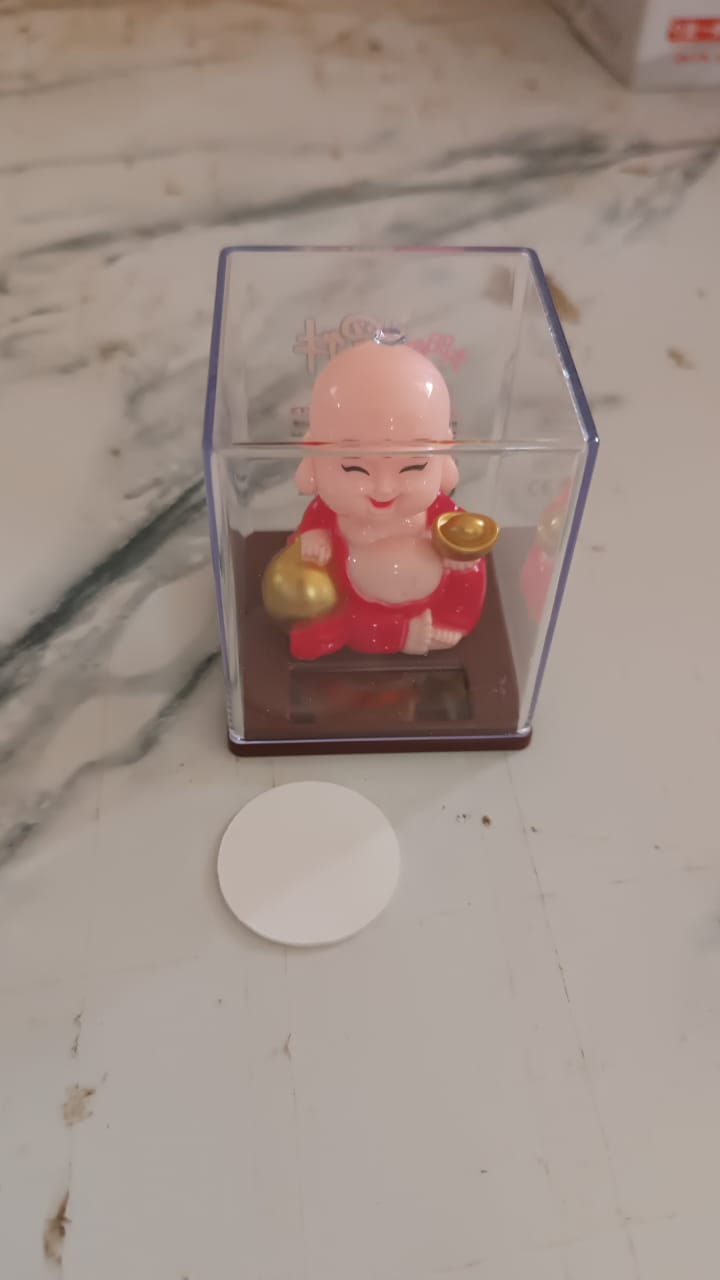 Solar Power Moving Head Buddha Statue Car Ornament (1 Pc / Mix Color) - view 7