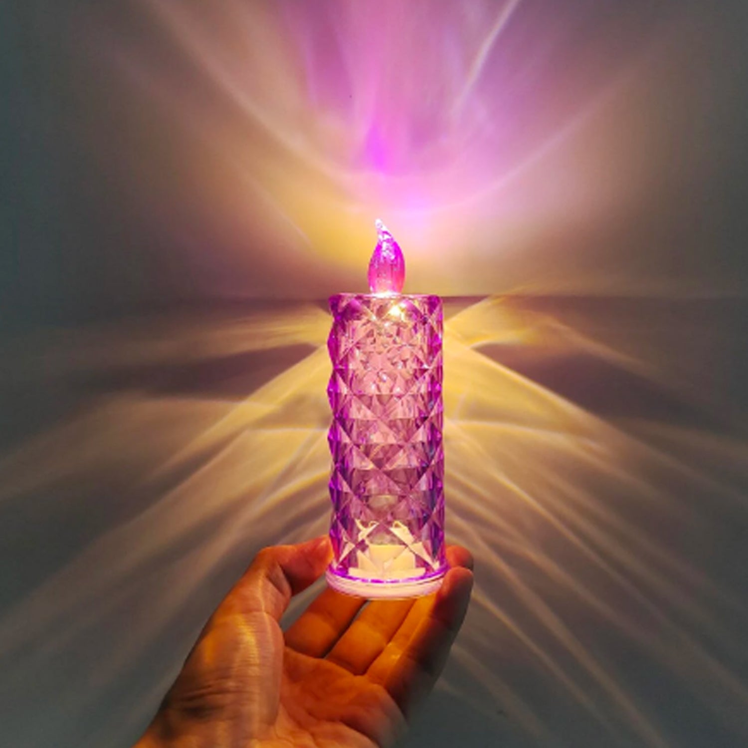 Candles for Home Decoration, Crystal Candlelight, Diwali (1 Pc / Multicolor) - view 3