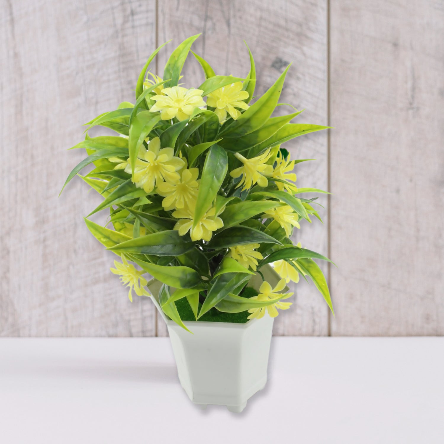 Artificial Flower Plant with Cute Pot – Tabletop Decor for Home & Office (1 Pc) - view 4