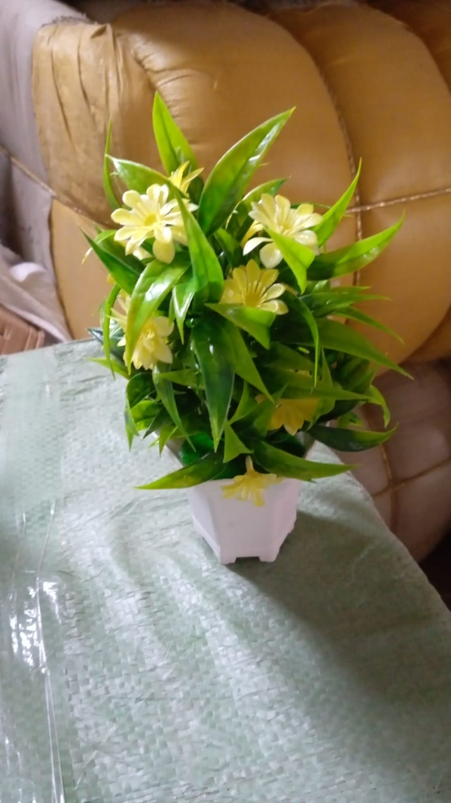 Artificial Flower Plant with Cute Pot – Tabletop Decor for Home & Office (1 Pc) - view 7