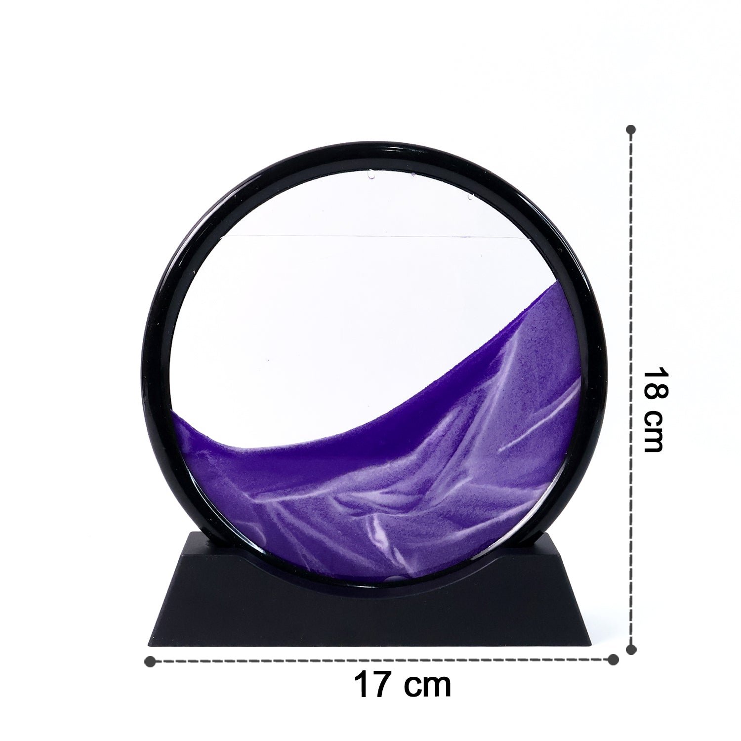 3D Moving Sand Art – Liquid Motion Deep Sea Sandscape with Round Glass Frame (1 Pc) - view 5