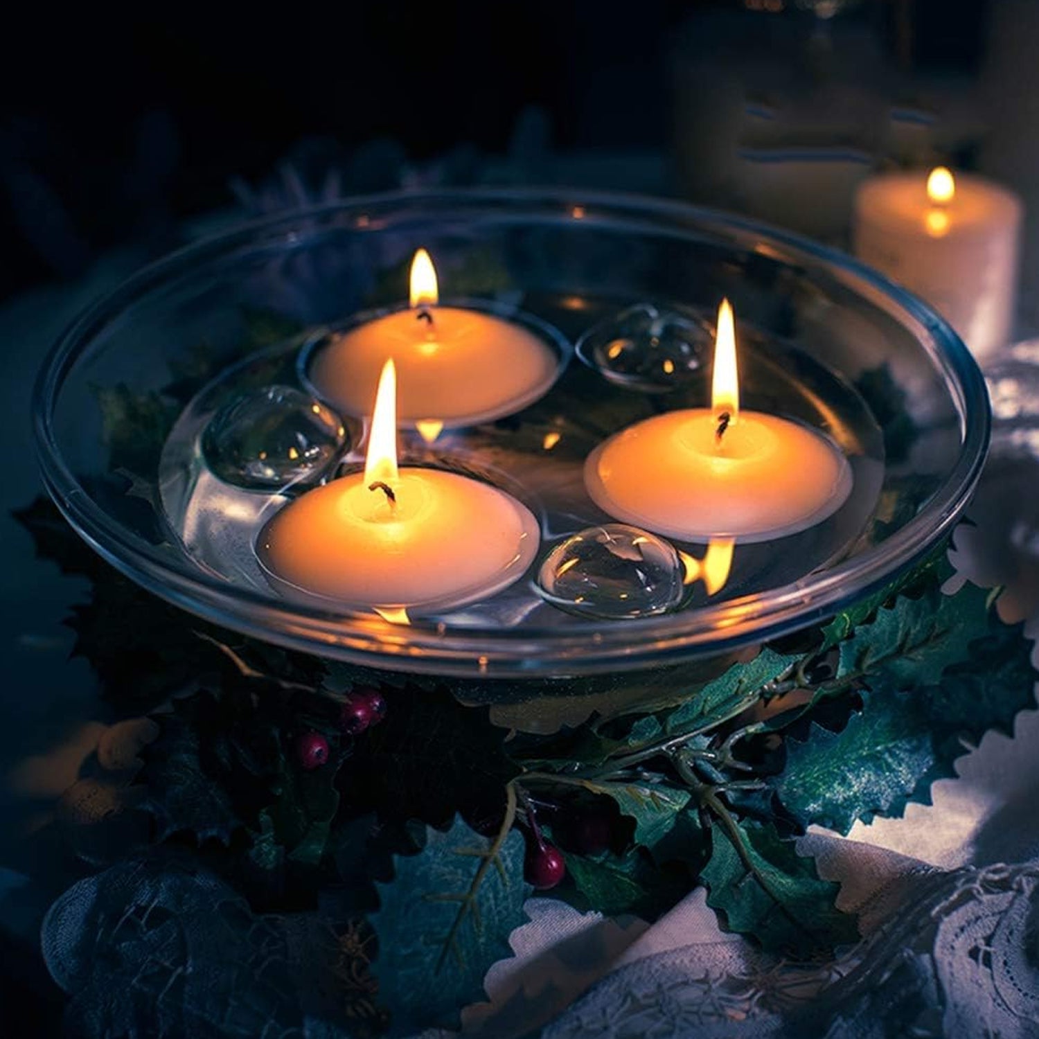 Floating Candle Holder (1 Pc): Romantic Ambiance, Table Decor, Diwali - view 3
