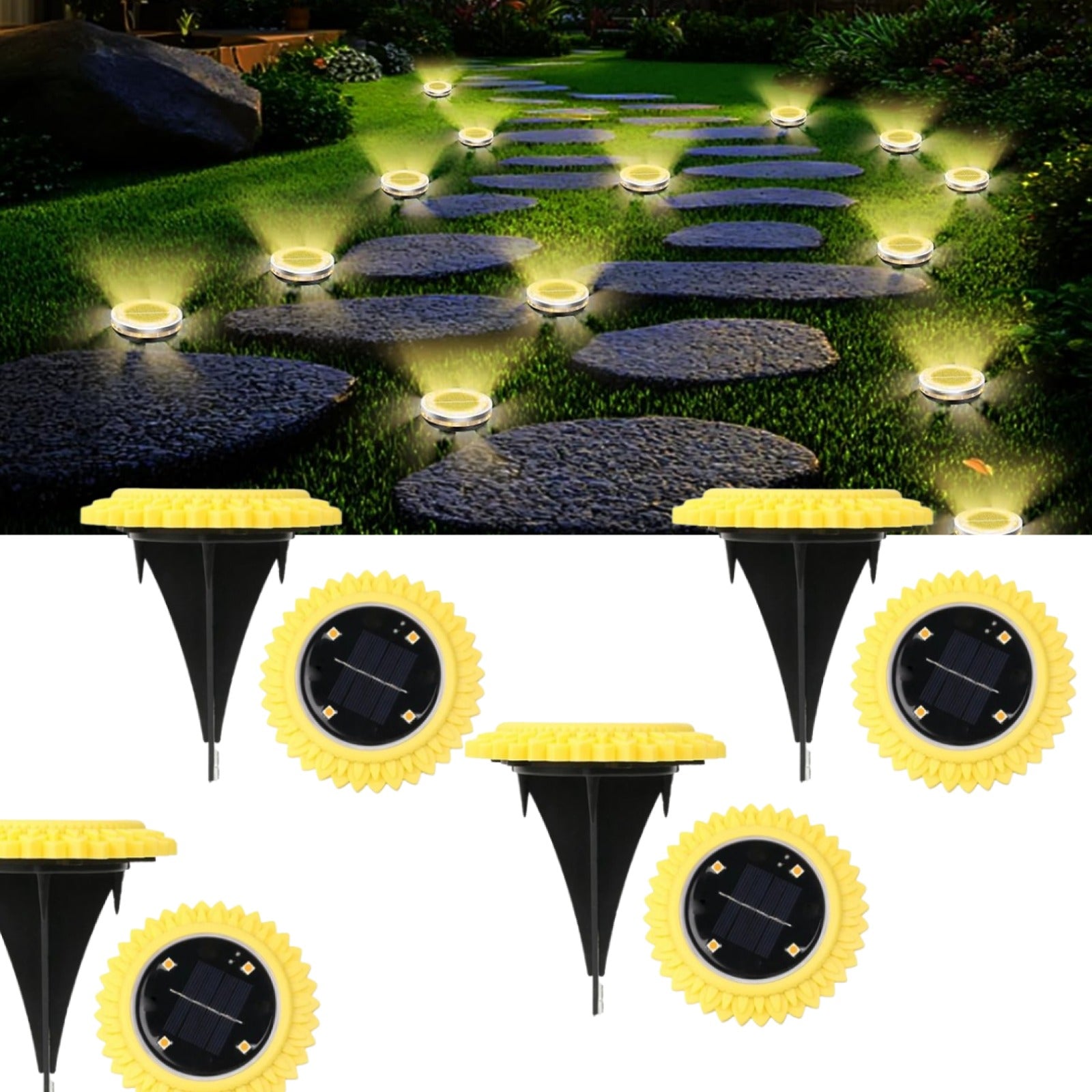 4 Pack Solar Ground Lights