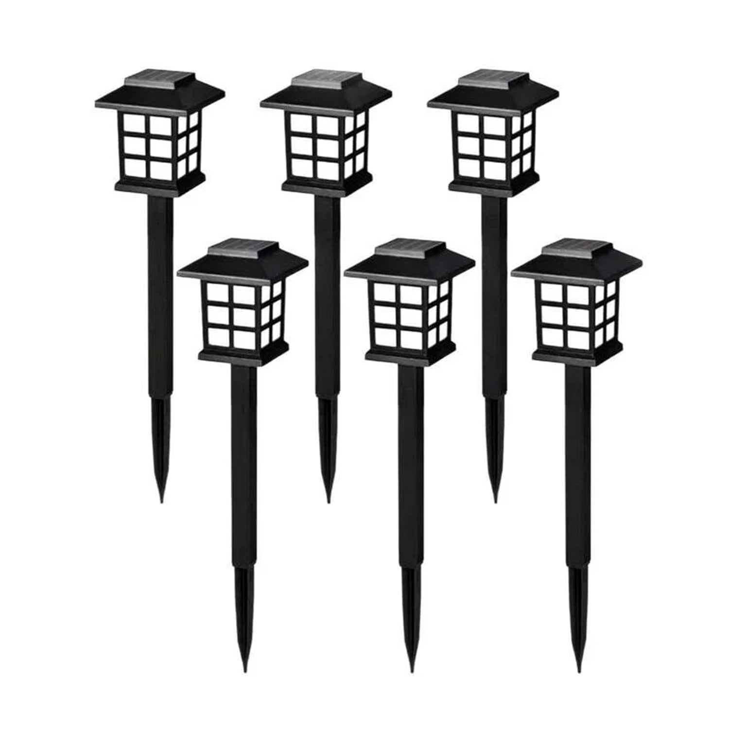 Big Solar Outdoor Lights, 6 Pack Waterproof Solar Pathway Lights, 10 Hrs Long-Lasting LED Landscape Lighting… - view 5