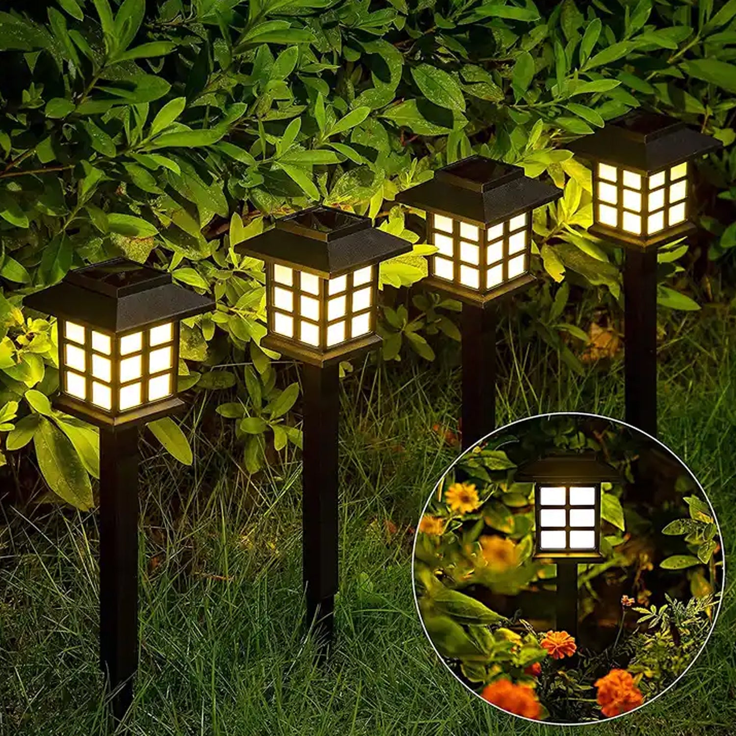 Big Solar Outdoor Lights, 6 Pack Waterproof Solar Pathway Lights, 10 Hrs Long-Lasting LED Landscape Lighting…