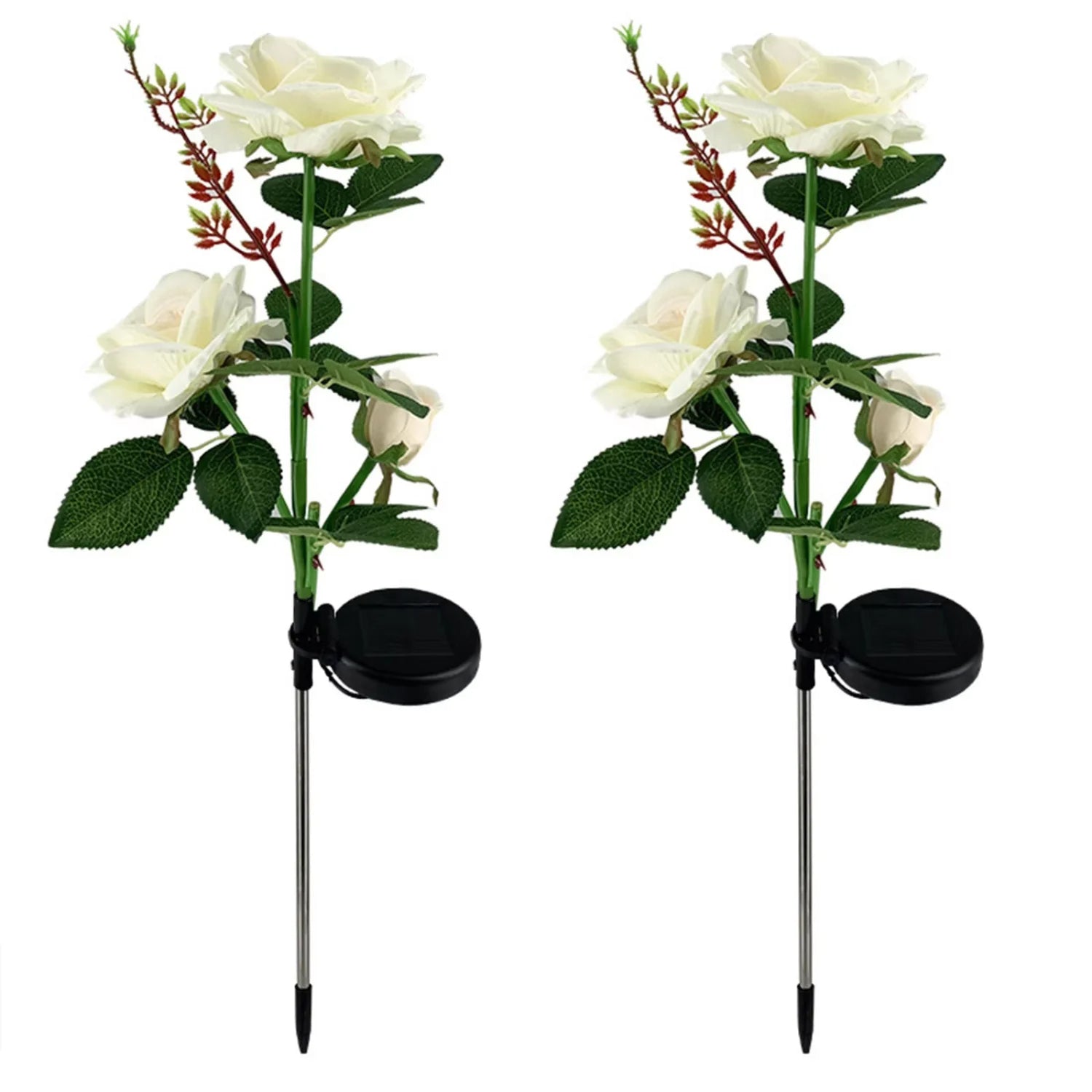 Solar Powered Decorative Garden Flower Lights Set of 2 - view 4