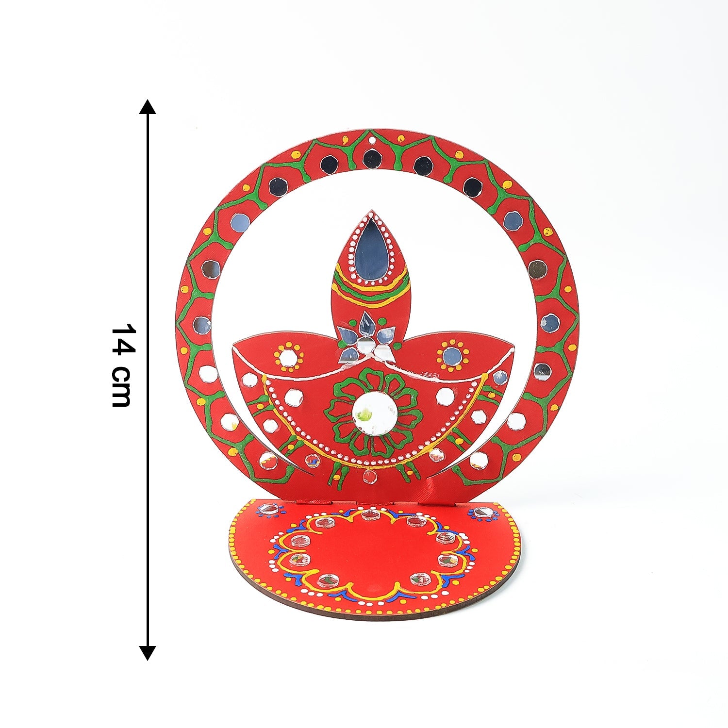 Handcrafted Wooden Decorative Diya Stand (1 Pc) - view 4