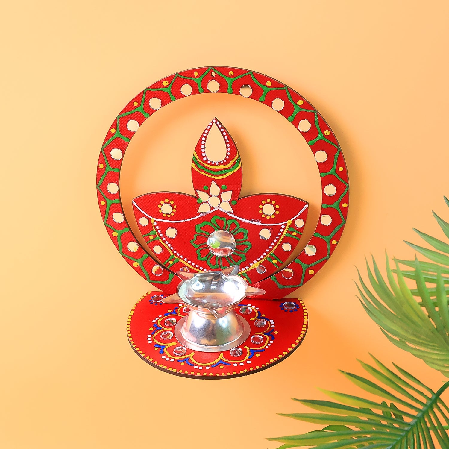 Handcrafted Wooden Decorative Diya Stand (1 Pc) - view 7
