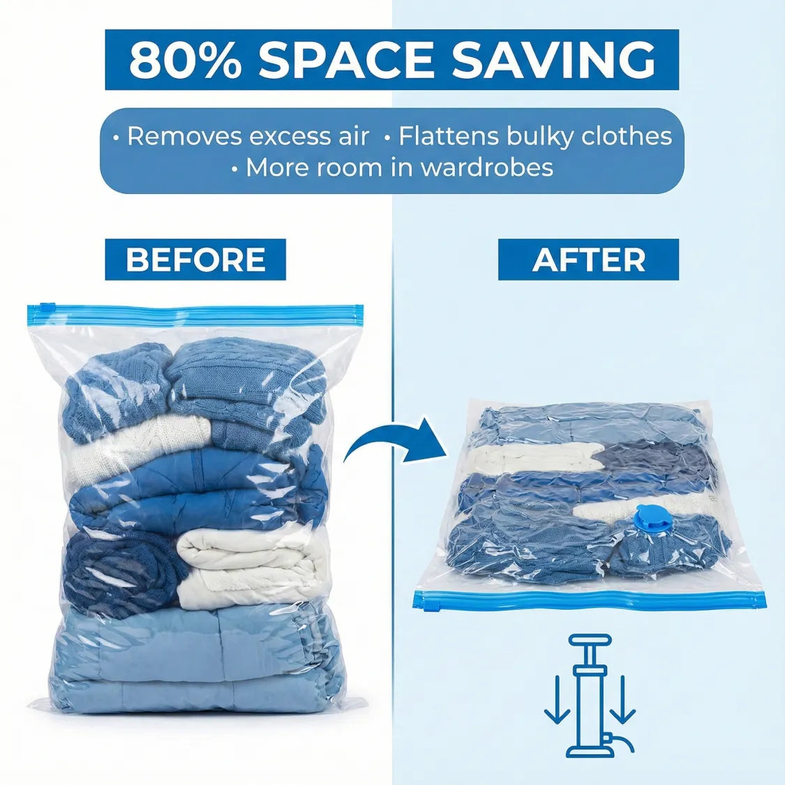 Vacuum Storage Bags, Compression Bags (5 Pcs Set)