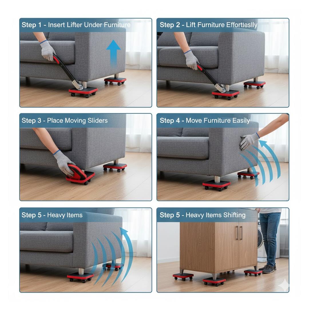Heavy-Duty Furniture Lifter & Shifting Tool - view 5