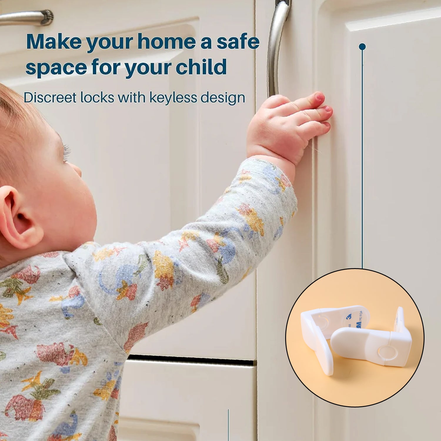 Baby Safety Cabinet Lock (2 Pc Set) - view 7