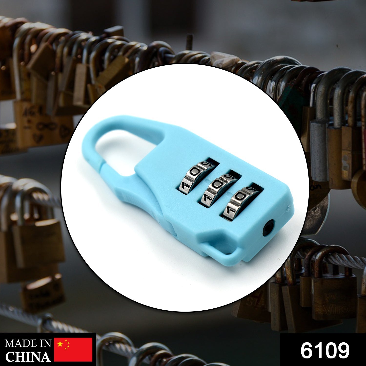 3-Digit Luggage Lock – Widely Used for Suitcases, Bags & Security Materials - view 2
