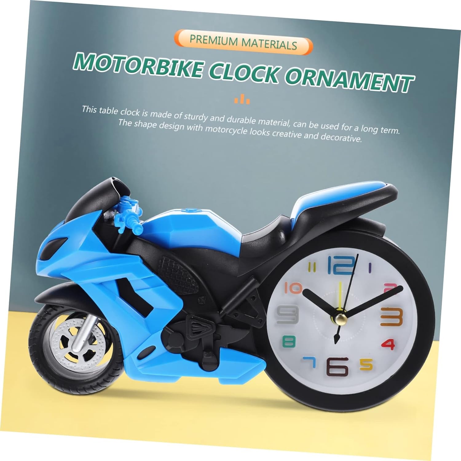 Retro Motorcycle Alarm Clock – Novelty Bike Engine Style Desk Clock - view 6