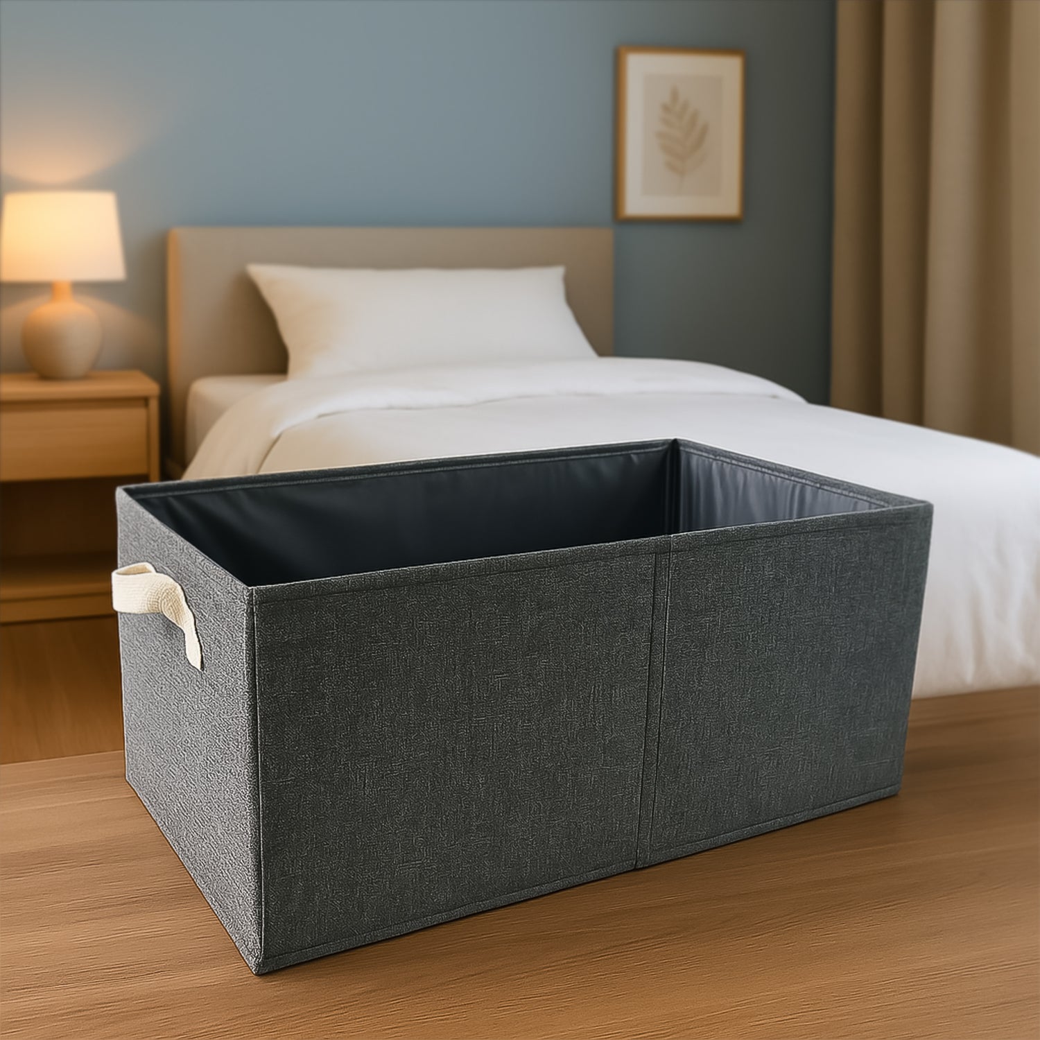 FOLDABLE CLOTH STORAGE BOX WITH HANDLES (47×28 CM)