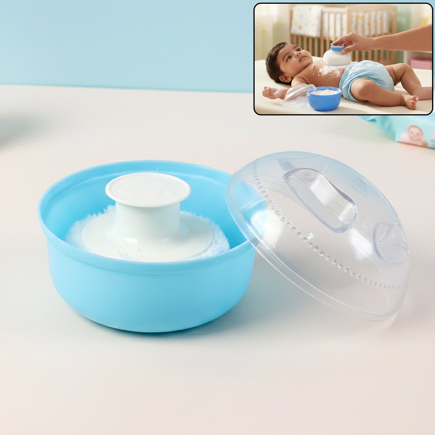Baby Powder Puff Storage Box Set