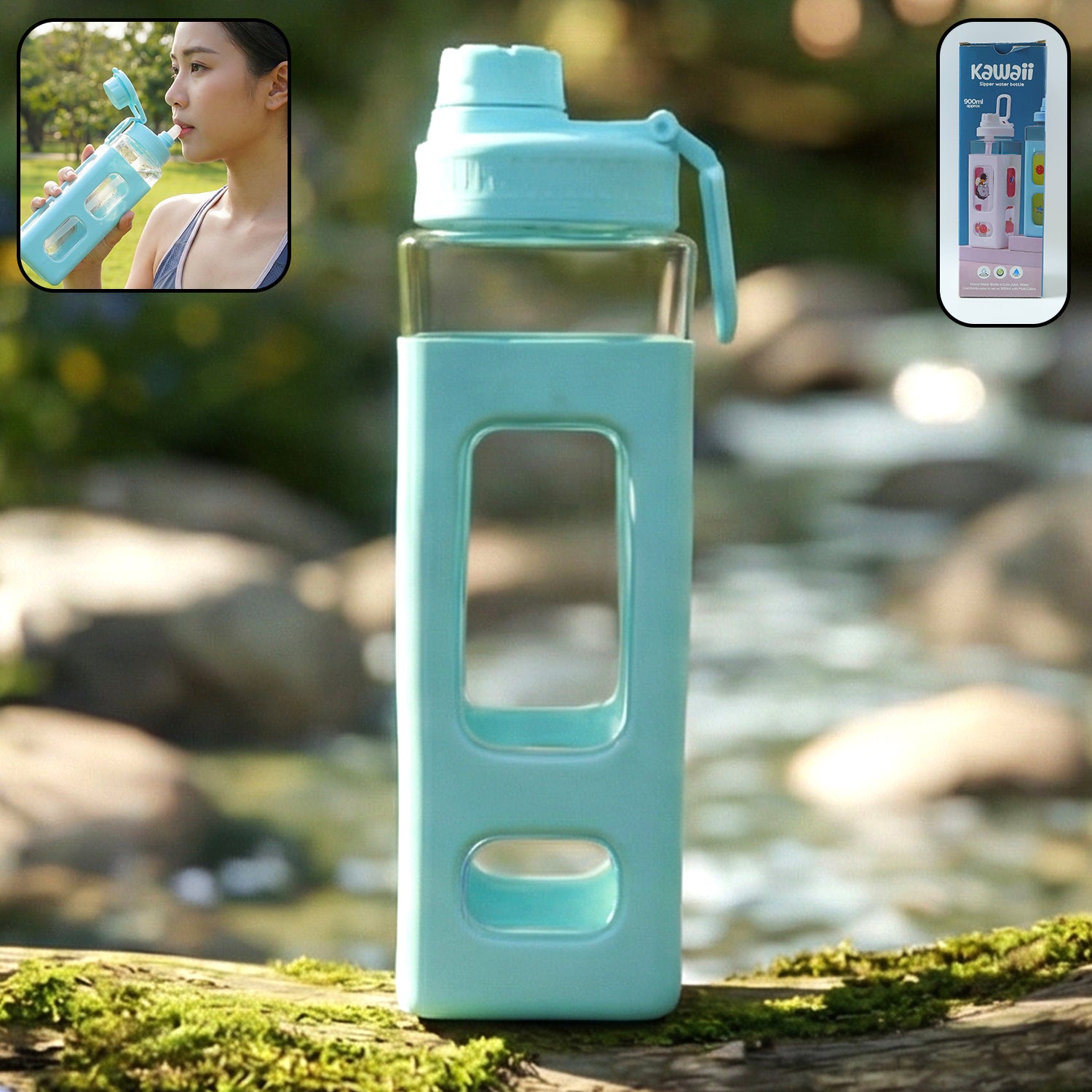 Premium 900 ML Leak Proof Plastic Water Bottle