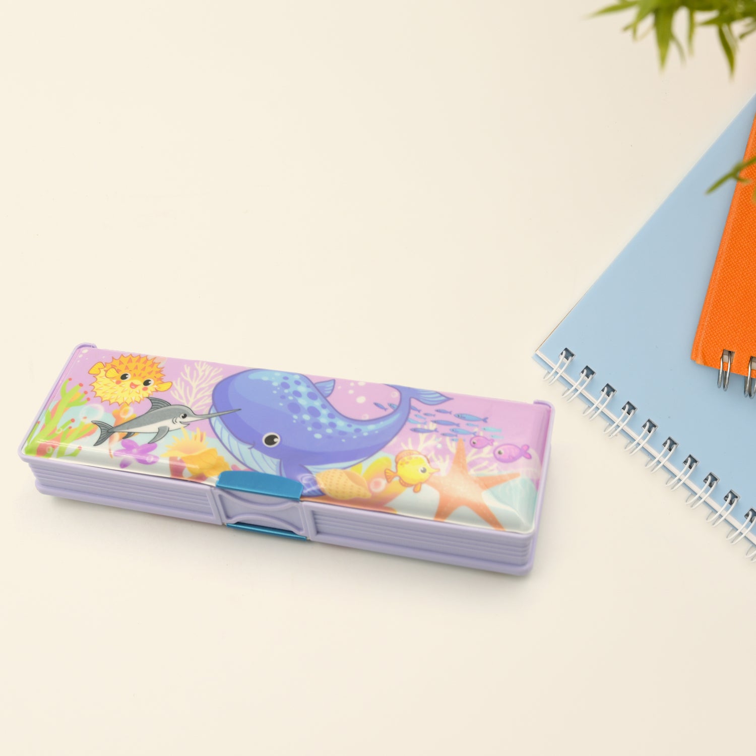 Multipurpose Cartoon Pencil Case – Double Deck Compass Box with 2 Compartments