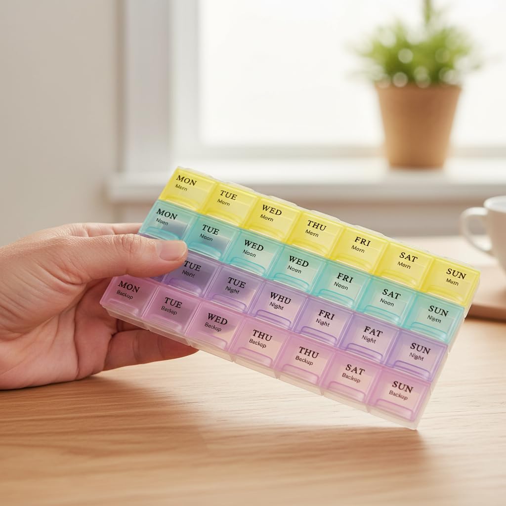 Weekly Pill Case 28-Slot Medicine Organizer