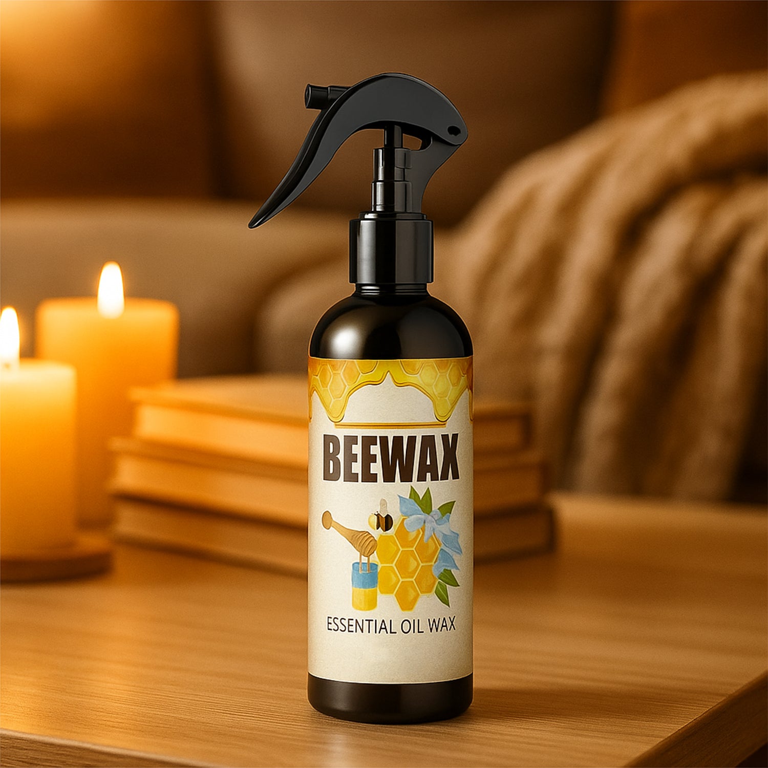 Beeswax Essential Oil Wood Polish Spray 120Ml - (Set)