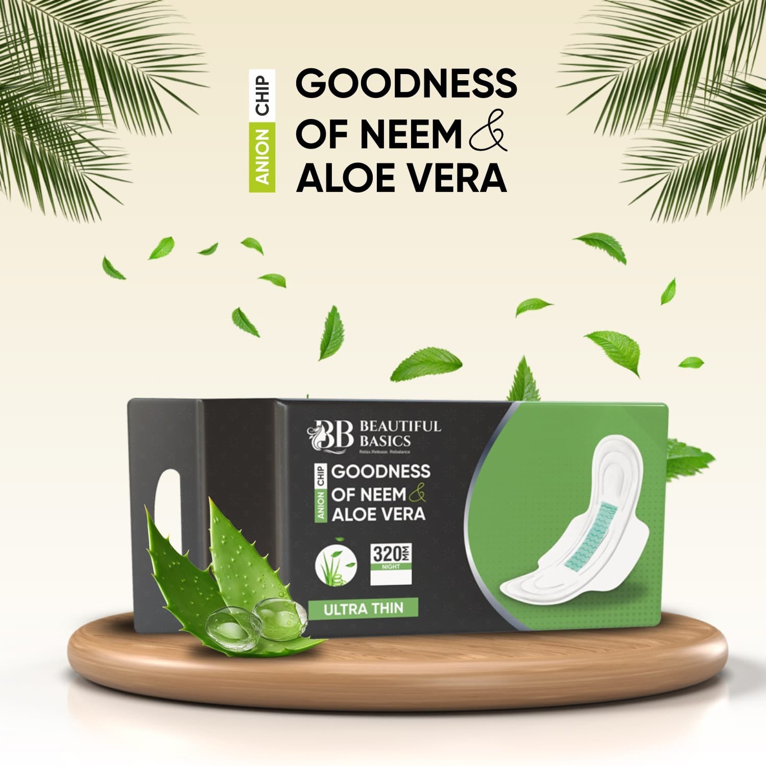 Ultra Thin Sanitary Pads with Neem & Aloe Vera (32 Pads)