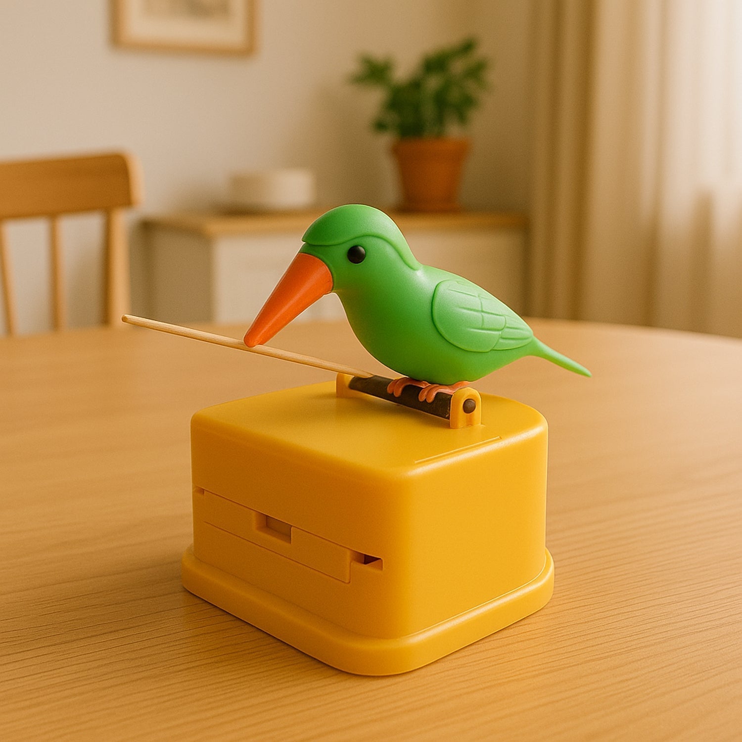 Portable Automatic Bird Toothpick Storage Box