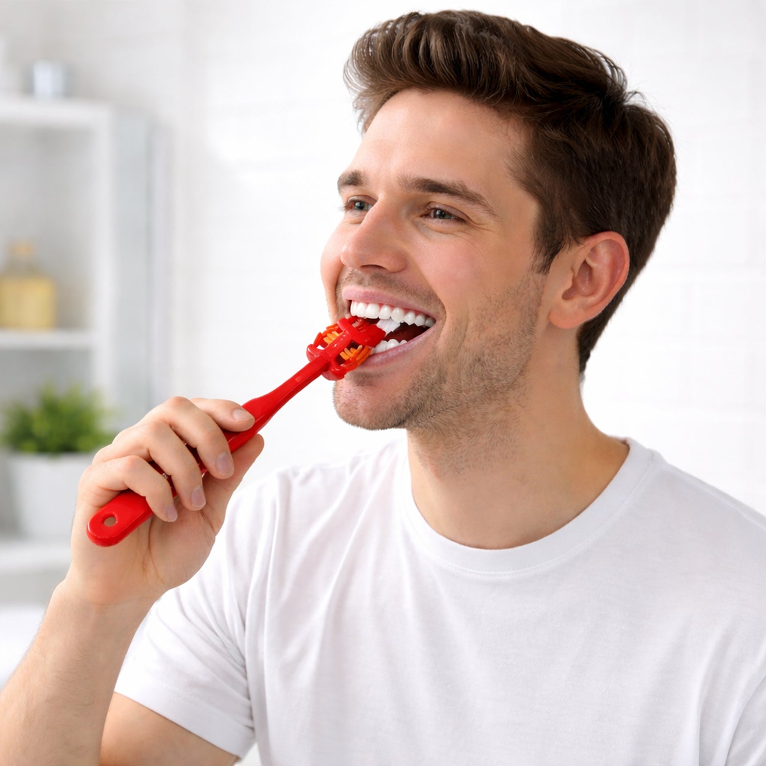 Six-Sided Soft Toothbrush Ultra Soft Bristles Oral Care Gum Friendly Design 1 Pc