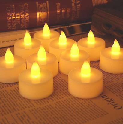 Festival Decorative - LED Tealight Candles, Diwali (White, 24 Pcs)