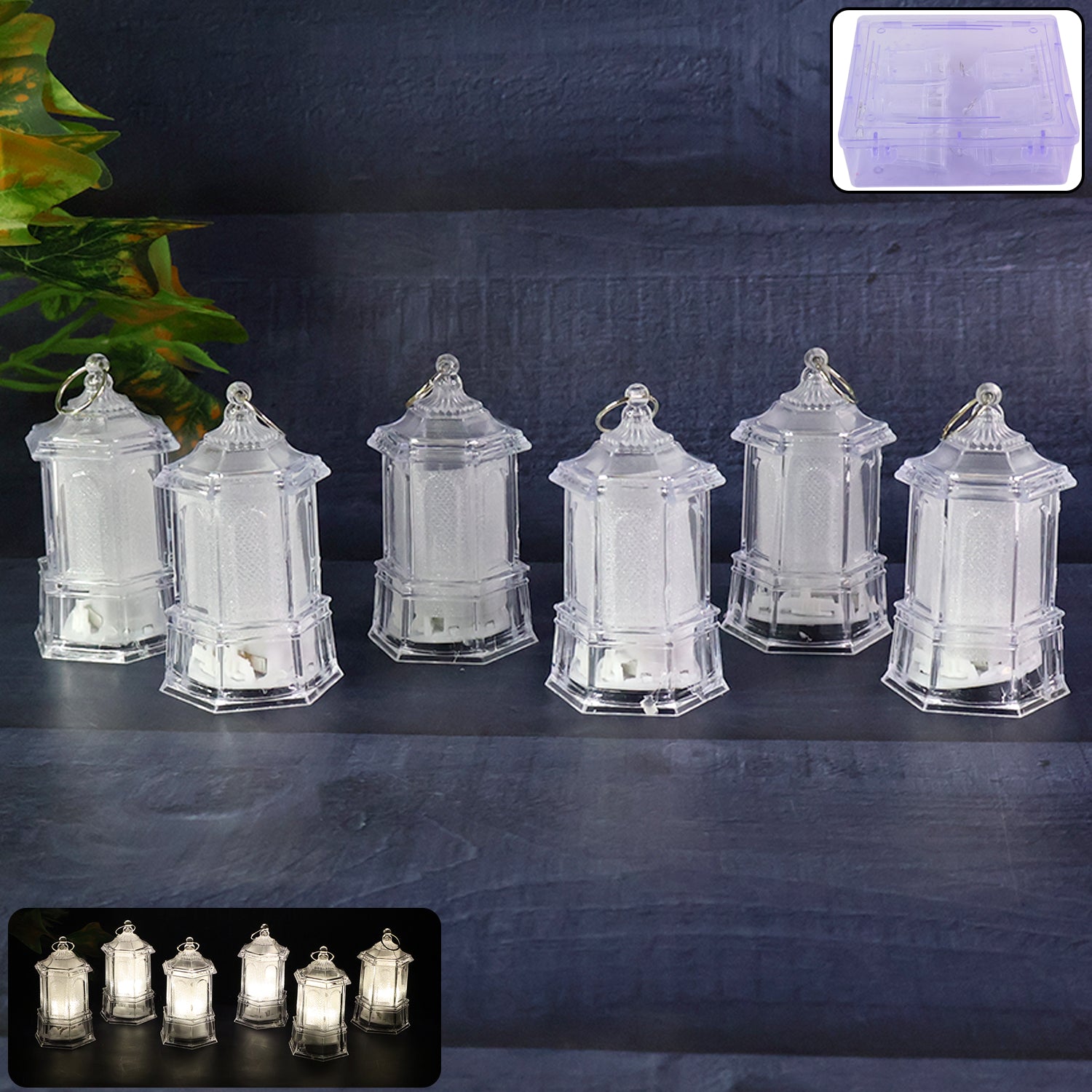 LED Hanging Lantern Style Decorative Flameless Candles (6 Pc)