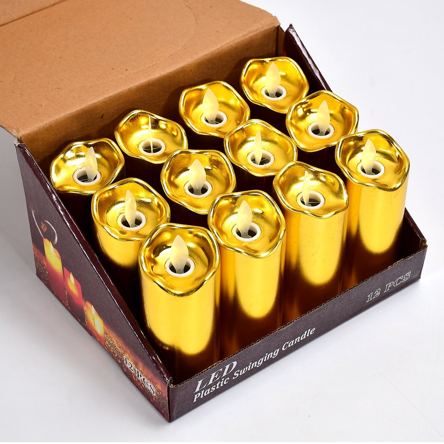 Big Swinging Candle 12pcs For Wedding Decoration And Birthday Party, Diwali