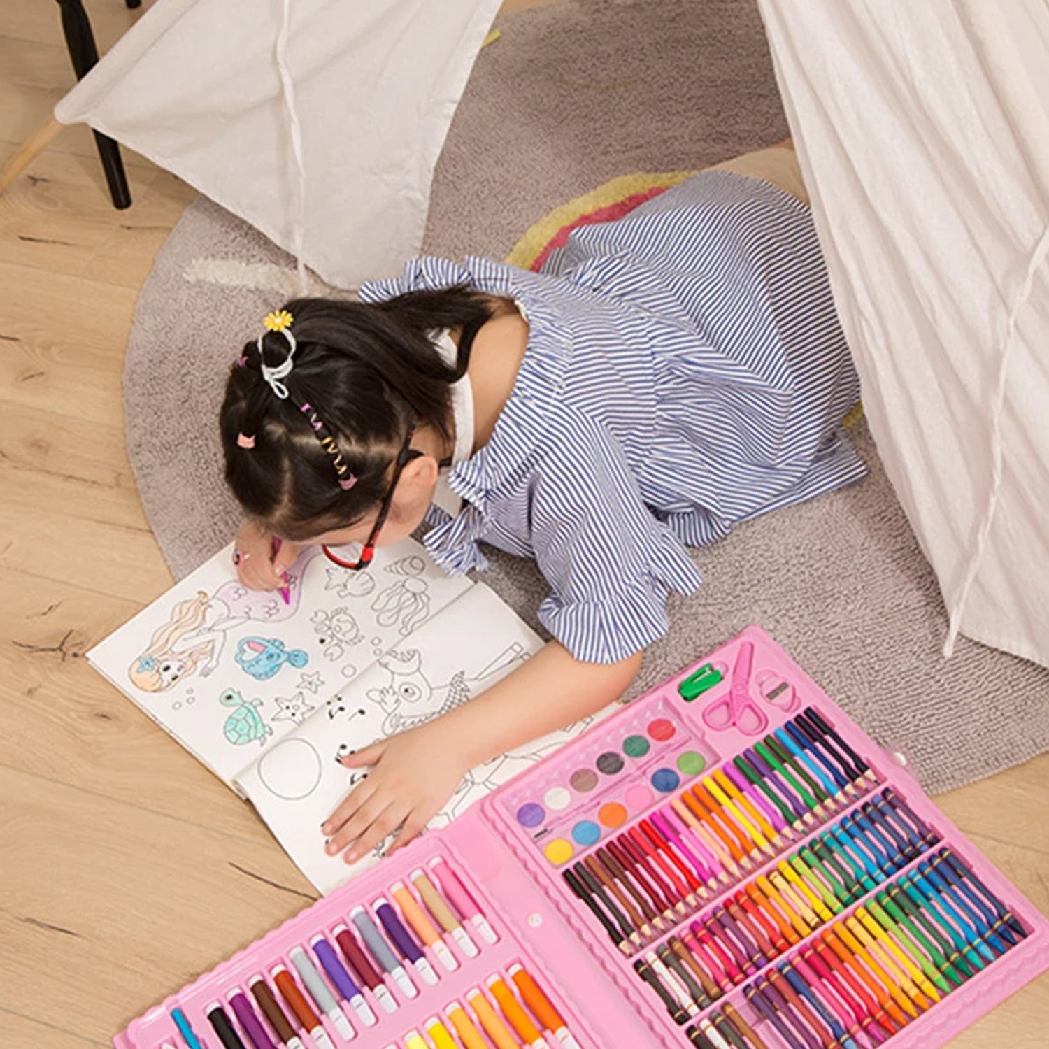 Art Set Kids Art Supplies Coloring Case Kit Painting & Drawing Sets (86 Pcs Set)