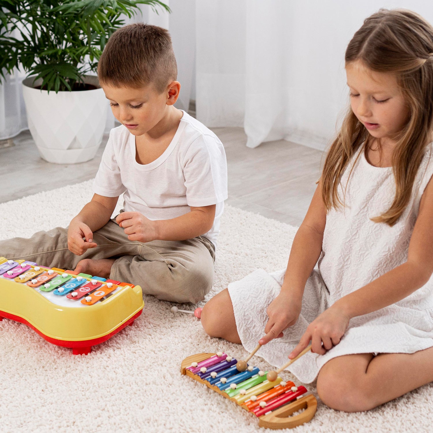 2 in 1 Baby Piano Xylophone Toy for Toddlers, 5 Multicolored Key Keyboard Xylophone Piano, Preschool Educatio…