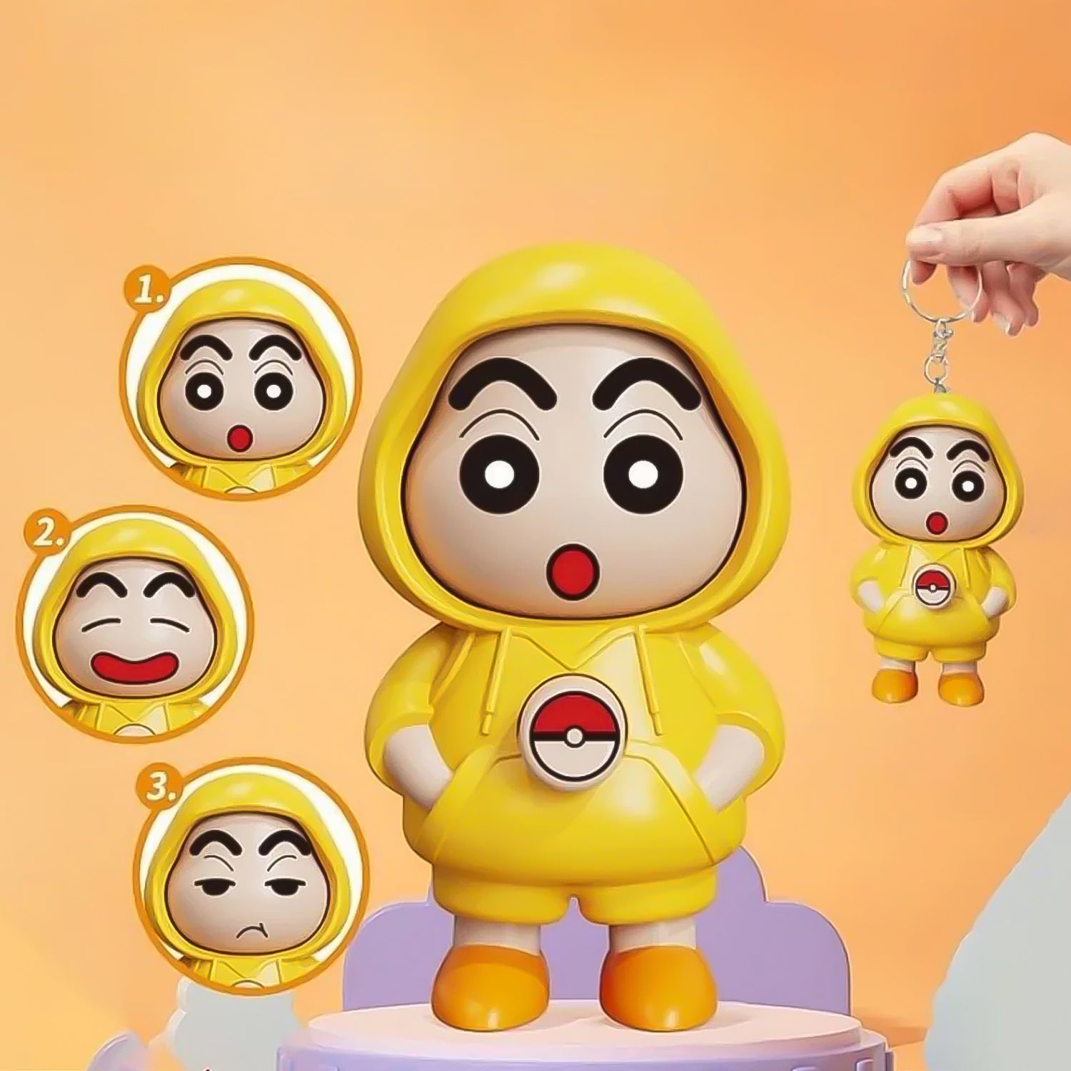 Face Changing Doll Toy with Keyring (1 Pc / Mix Color)
