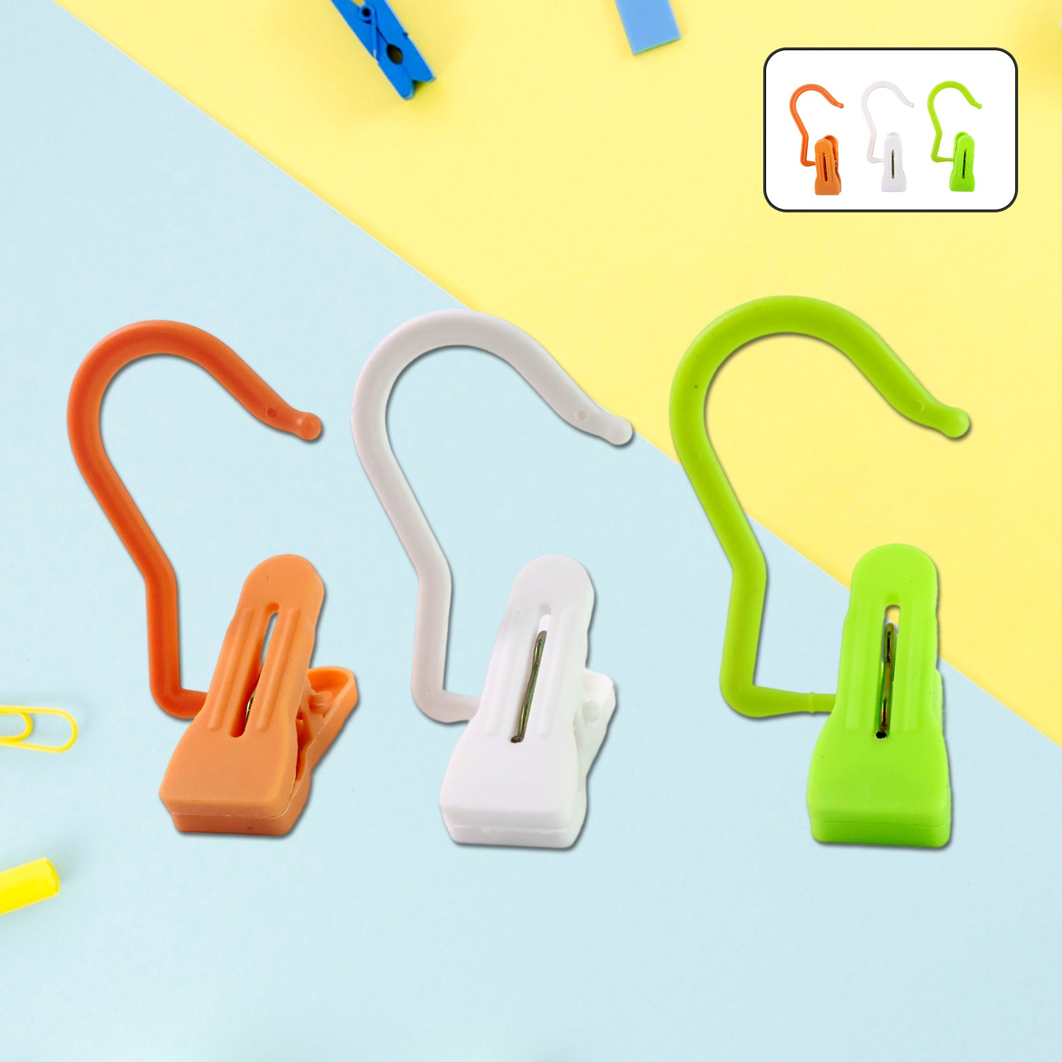 Multipurpose Hanging Hook Clip (1 Pc, Mix Color)