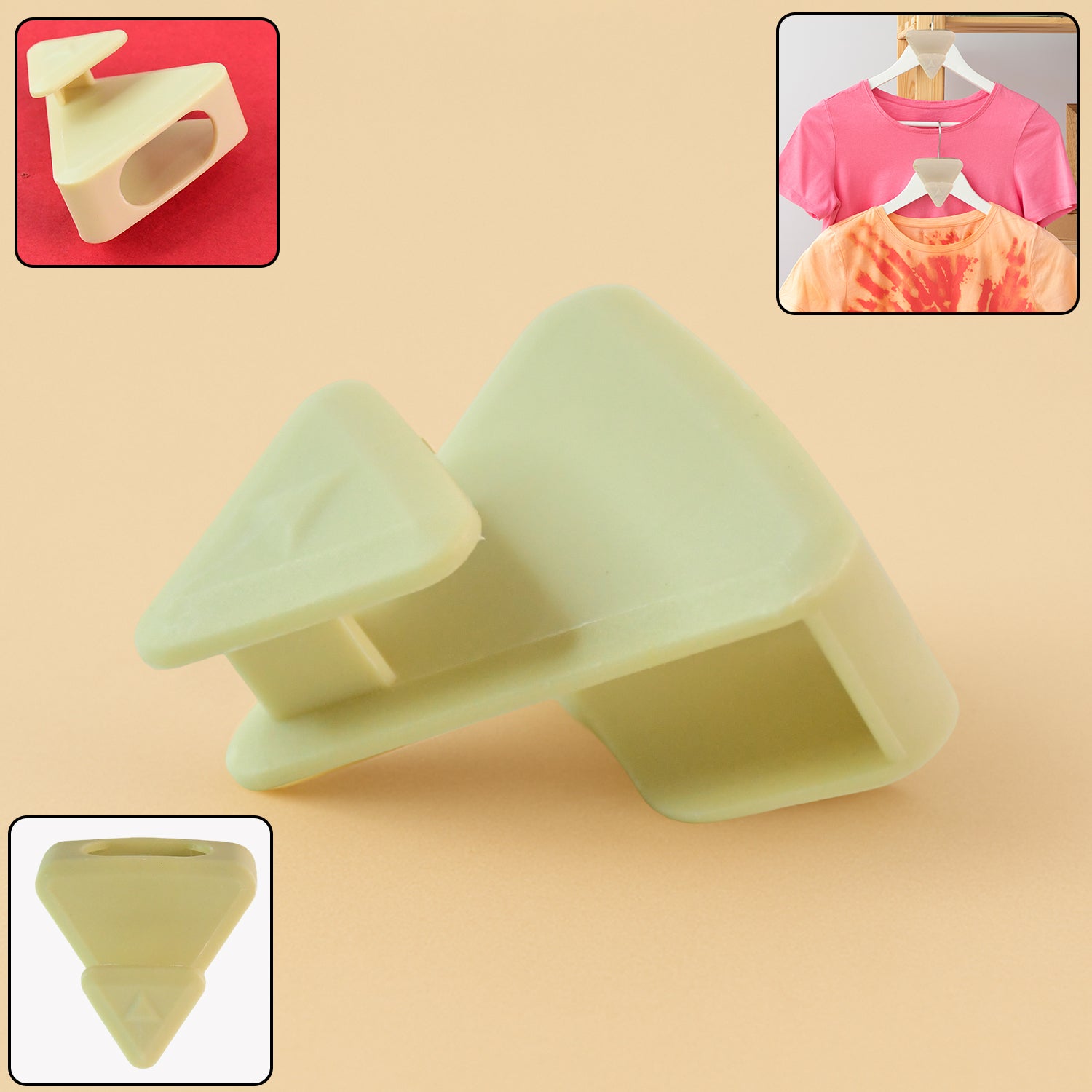 Multi-Functional Plastic Triangle Hanger Connector Hooks (1 Pc)