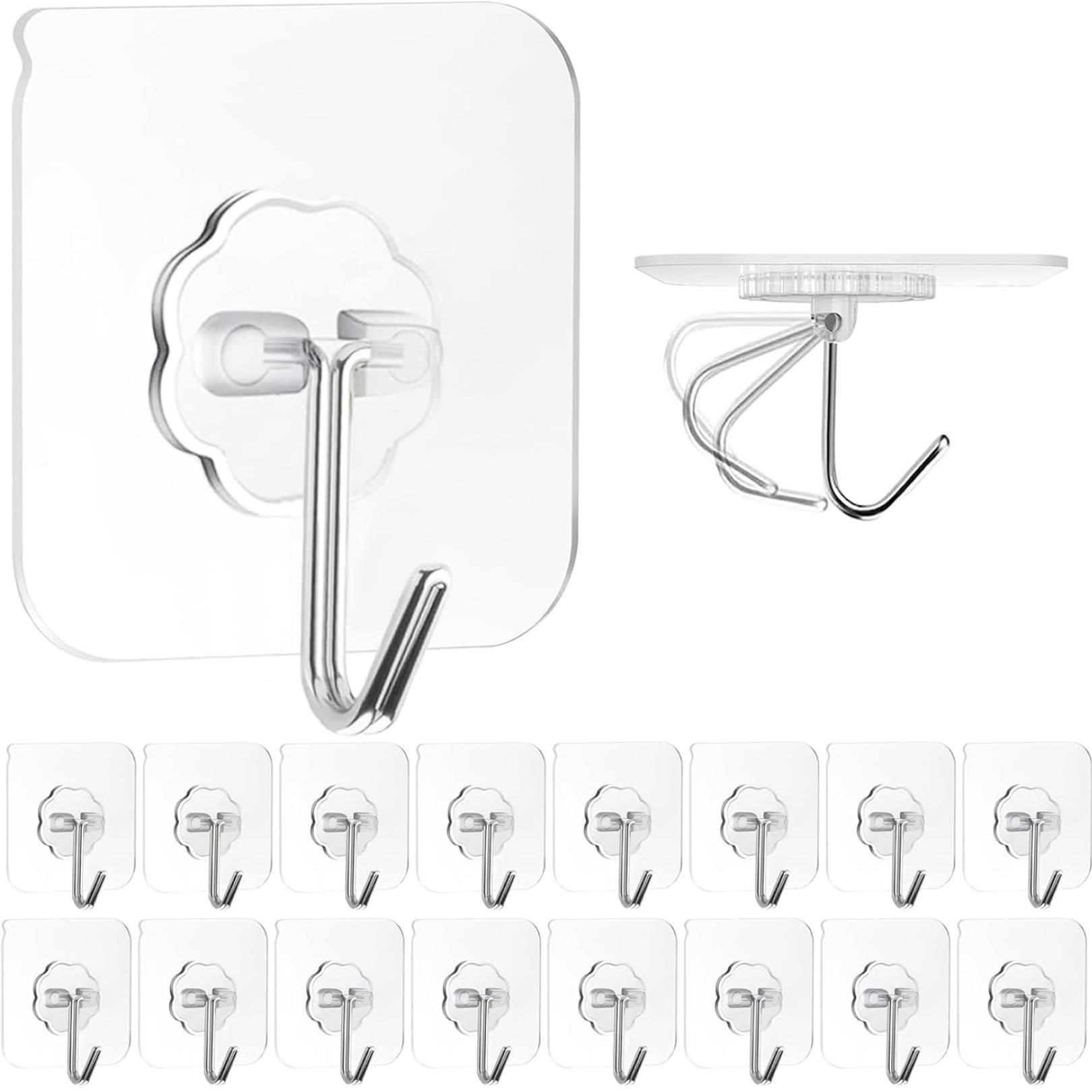 Heavy Duty Flower Adhesive Wall Hooks - (10 Pc / Set)