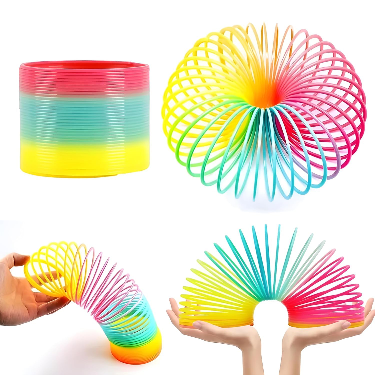 Rainbow Slinky Spring Toy – Compact Fun Toy for Kids & Adults, Gift-Friendly