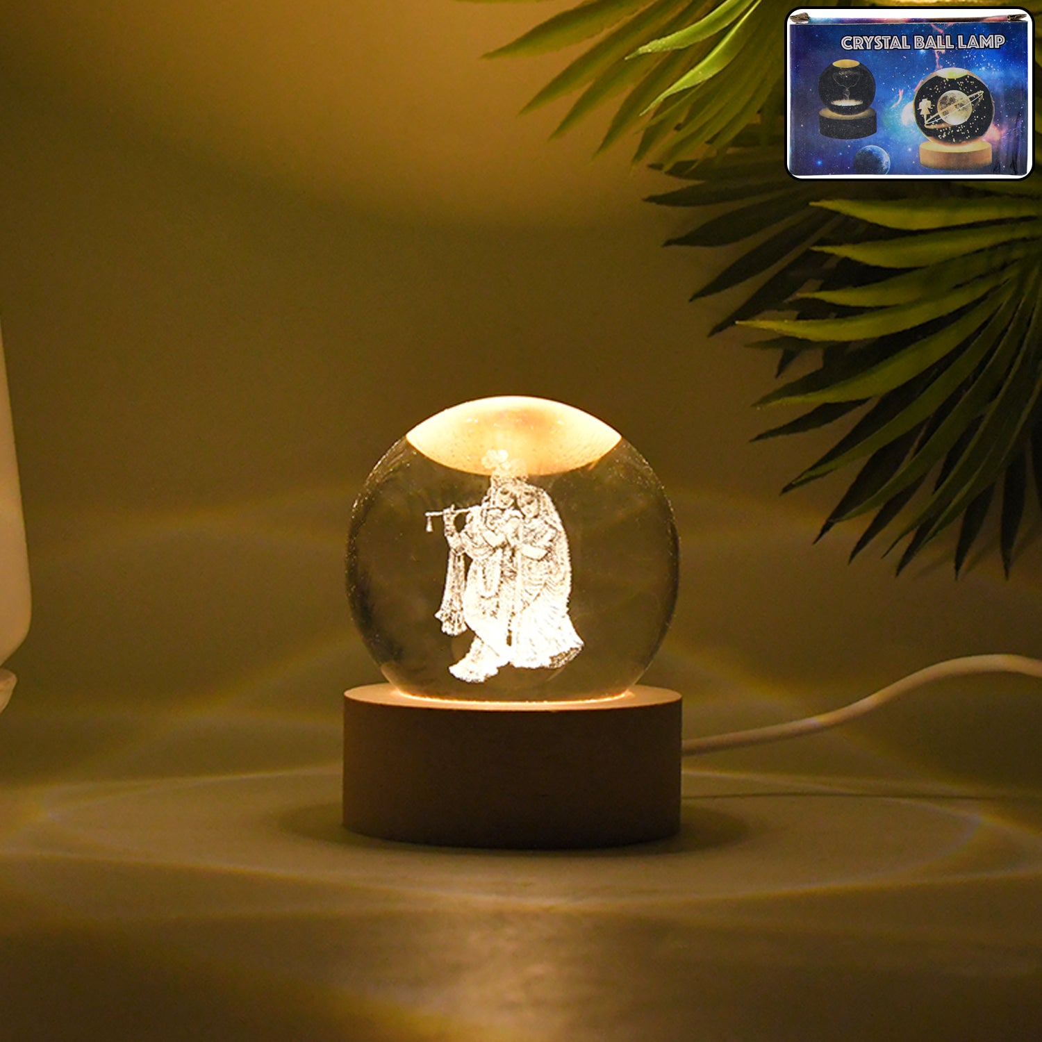 3D Crystal Ball lamps for Bedroom 3D Lamps for Home Decoration 3D Crystal Ball Night Light Gifts for Women Gi…