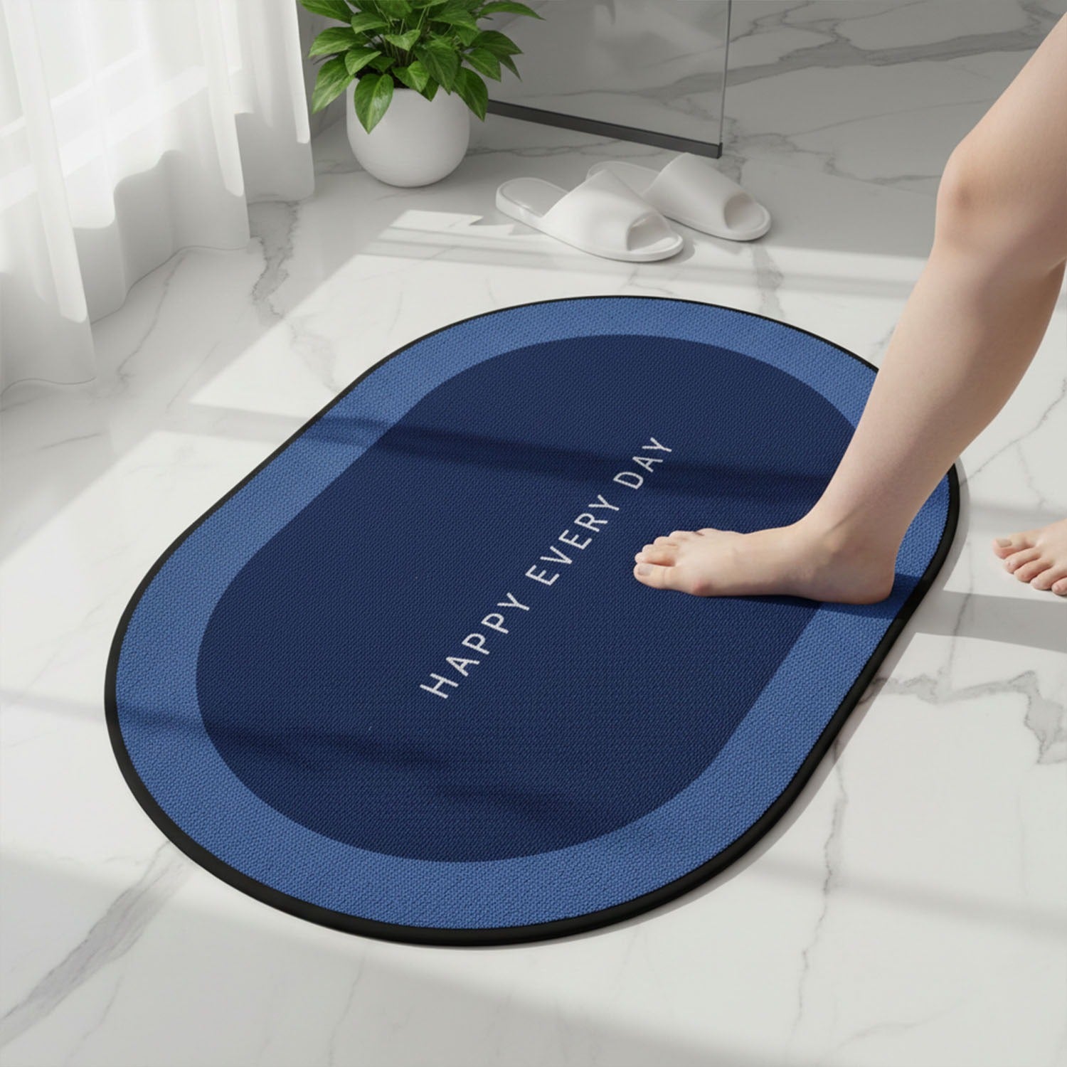 Anti slip Oval Mat, Super Absorbent Floor Mat, Bath Mat, Soft Carpet , bathmat